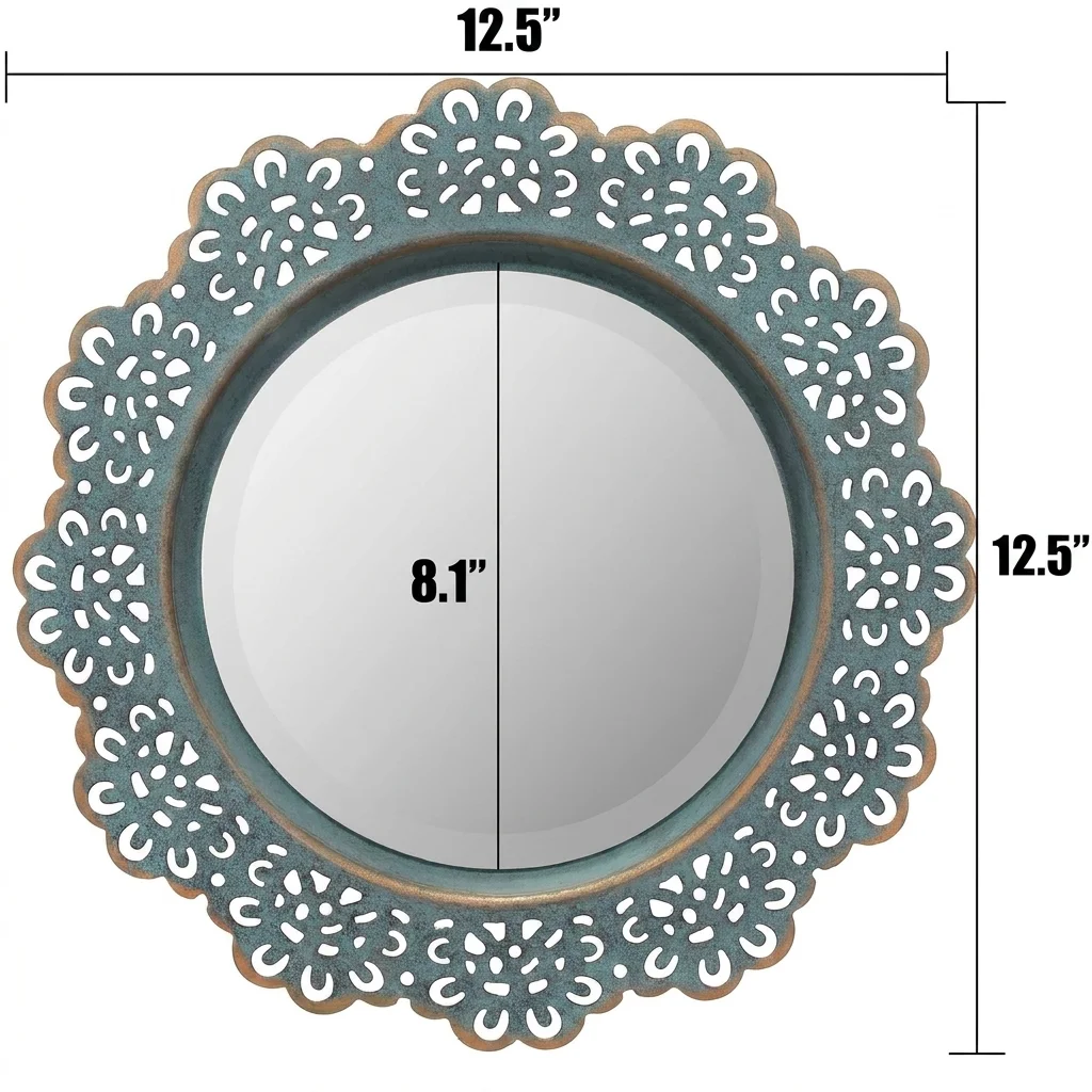 Stonebriar Round Metal Lace Wall Mirror – image 2