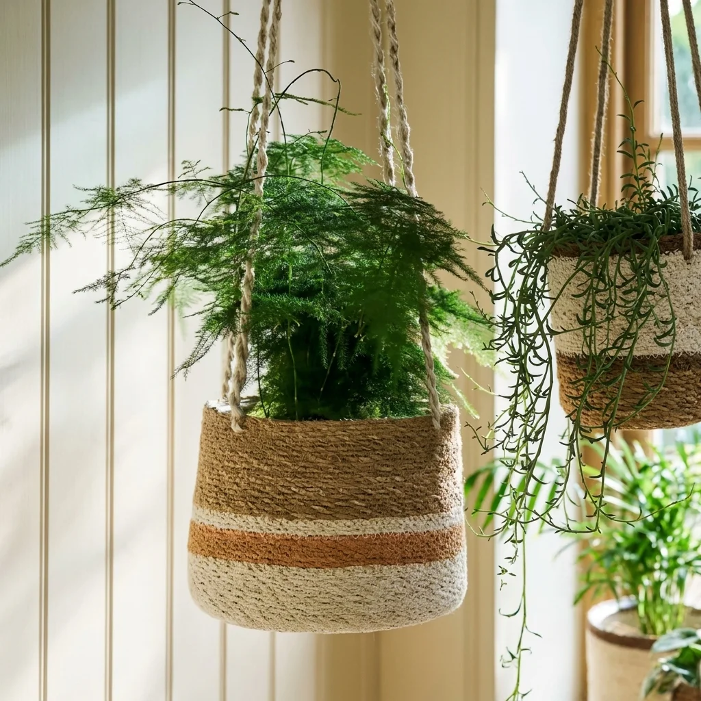 Hanging Seagrass Plant Pot 20cm – image 2