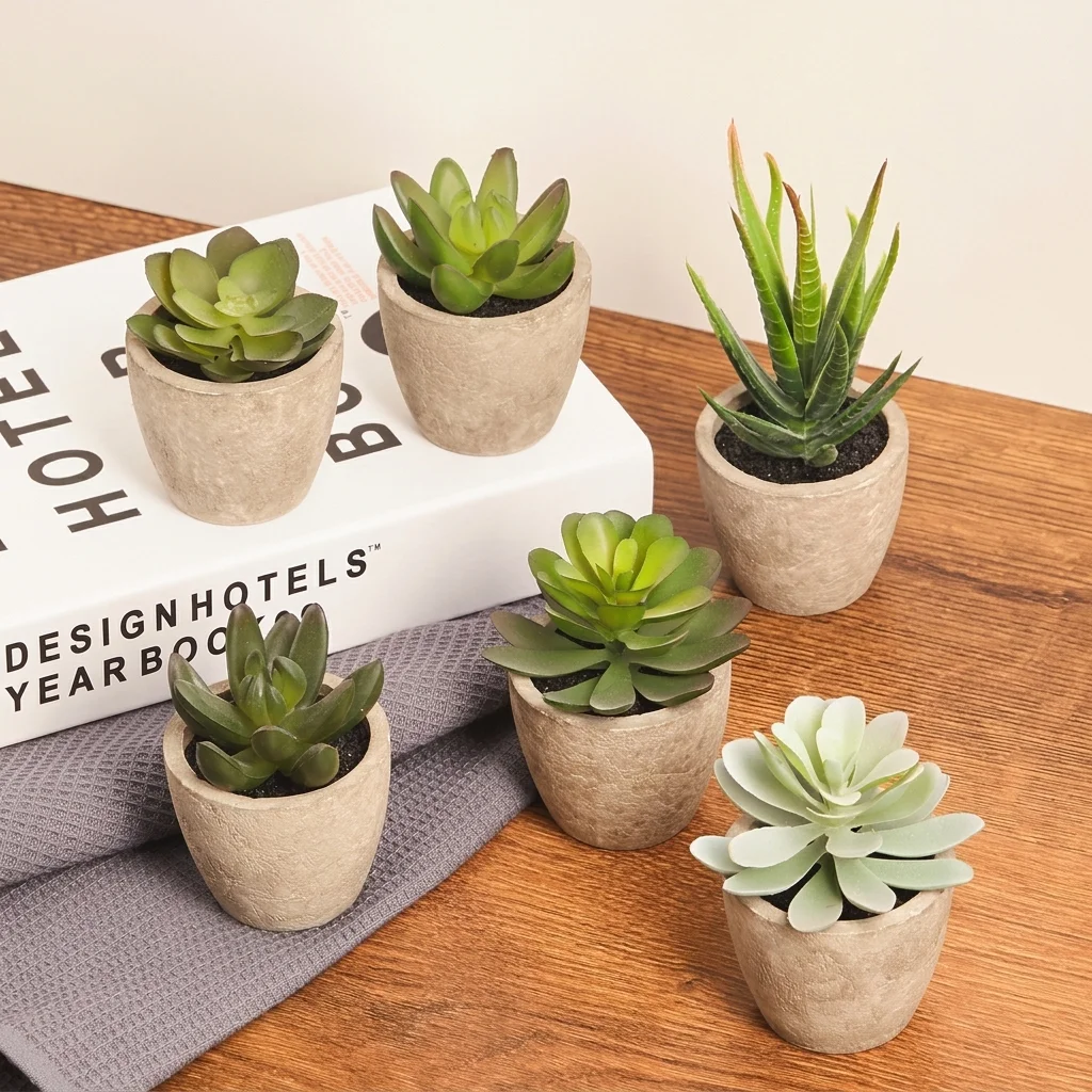 PRIMAISON Artificial Succulent Plants Set of 6 – image 2