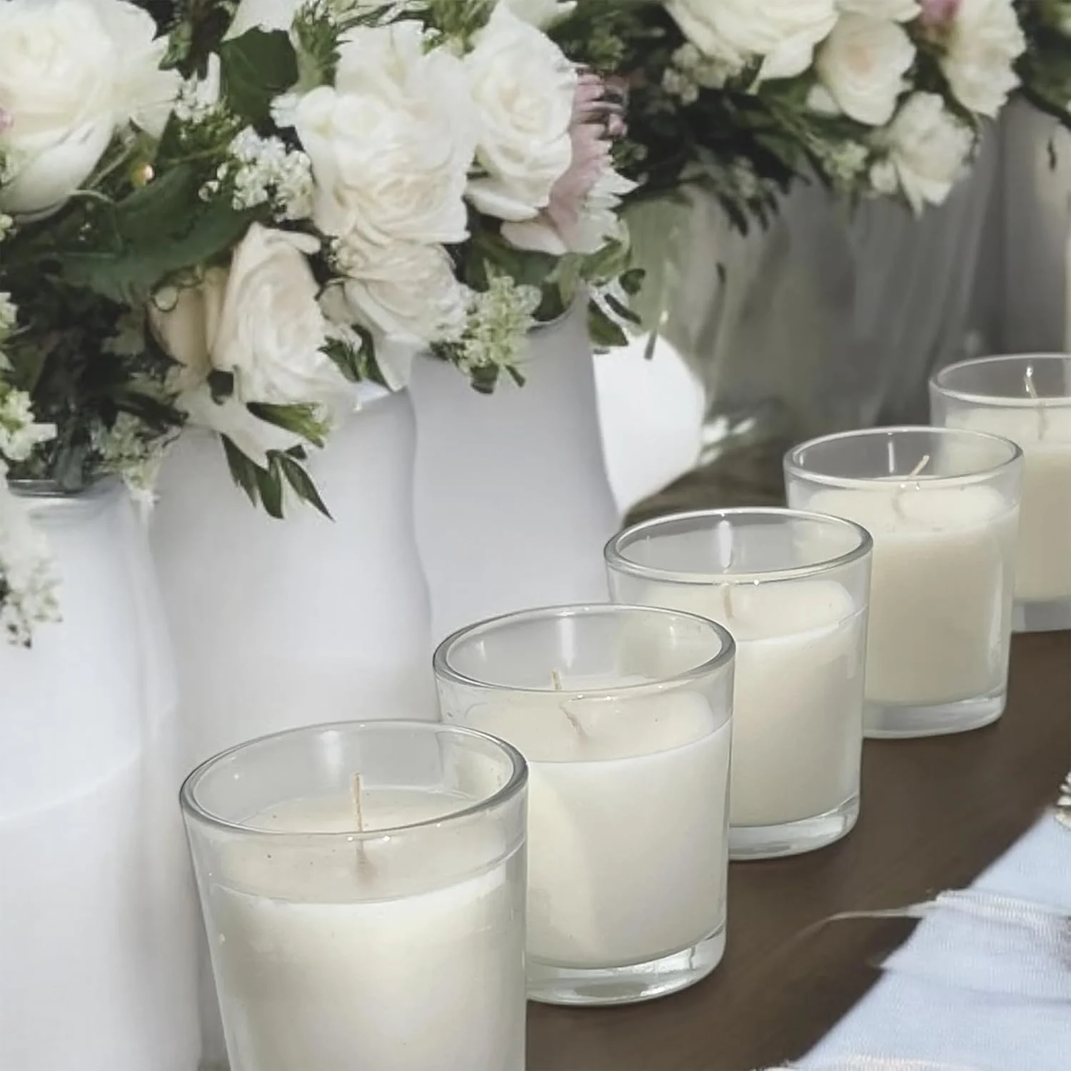 Stonebriar 24 Pack Glass Votive Candles | 12 Hour Burn Time – view 4